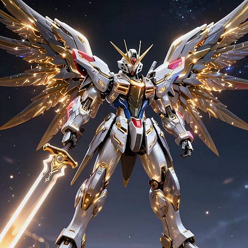 High-Detail TR Mecha with Sword