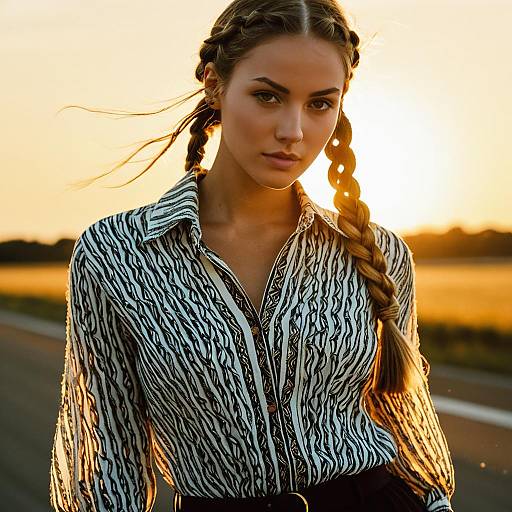 Rope Braid Fashion Model Runway