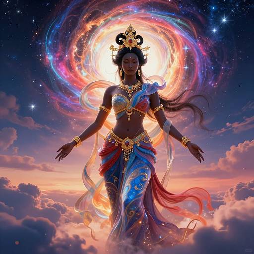 Surreal Digital Art of Nuwa Goddess