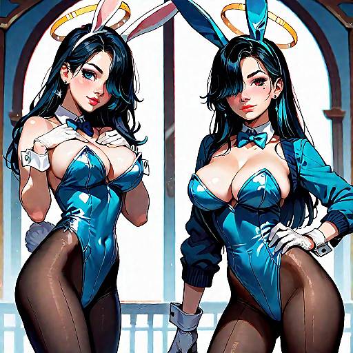 Playful Anime Bunny at the Casino