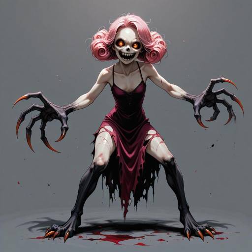Petite Undead Monster Girl in Red Dress Petite Undead Monster Girl in Red Dress
