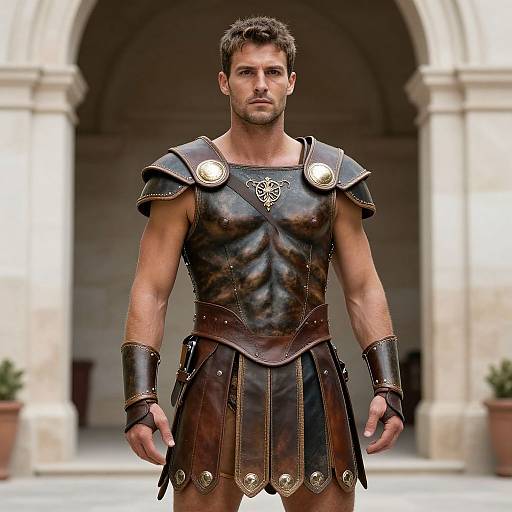 Leather Gladiator Armor Costume