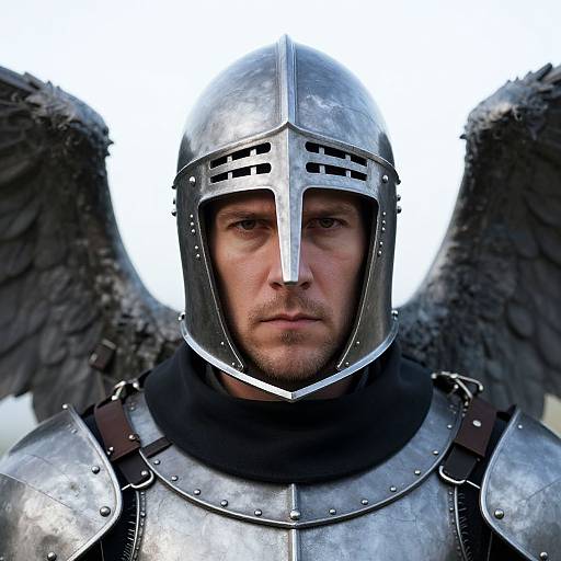 Medieval Warrior with Winged Helmet