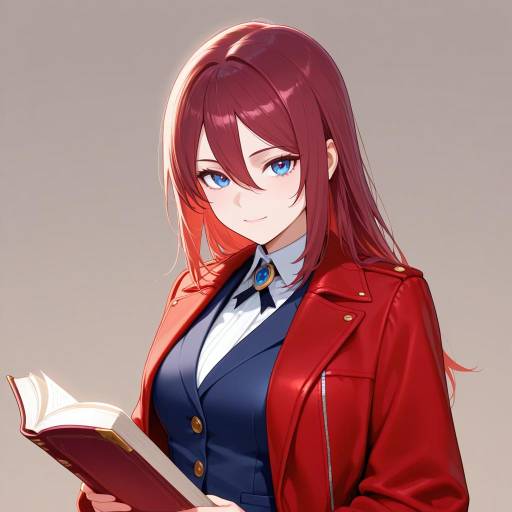 Freckled Girl in Crimson Bolero Jacket Freckled Girl in Crimson Bolero Jacket