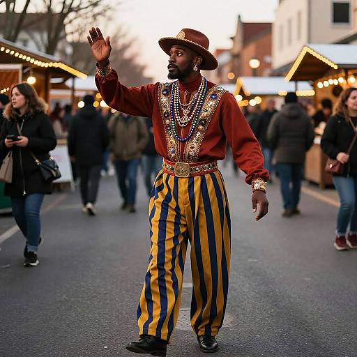 Mardi Gras Street Bard Outfit