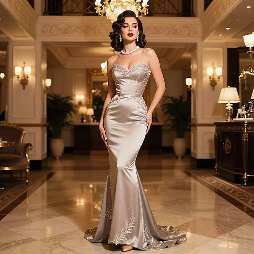 Classic Hollywood Glamour with French Twist