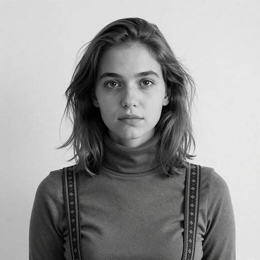 Chic Black and White Portrait of a Woman