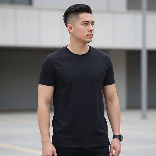 Urban Candid Portrait with High Top Fade