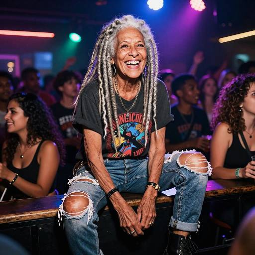 Elderly Punk at Underground Concert