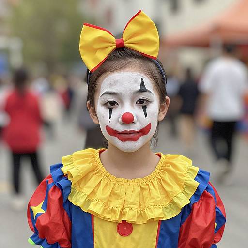 Solo Clown Carnival Costume Portrait