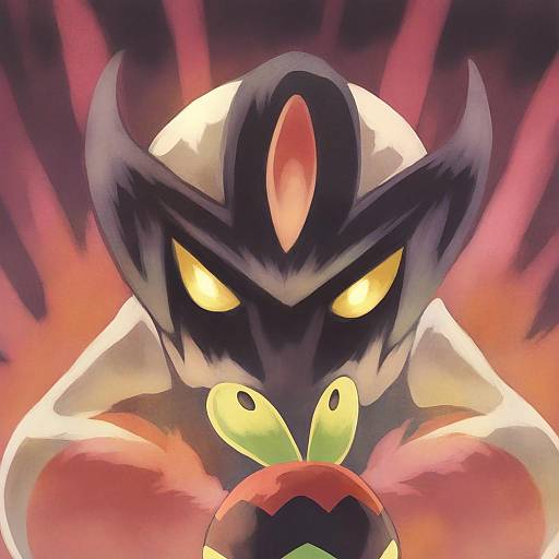 Illustration of Applin, pokemon in the style of Chounorin