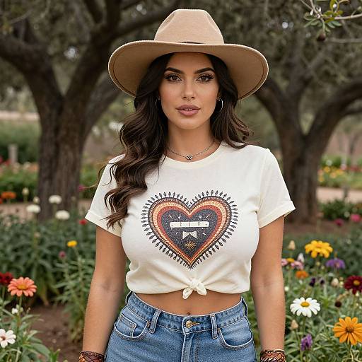 Southwestern Style Woman in Garden