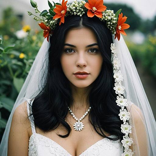 Realistic Plant Lady Costume with Veil