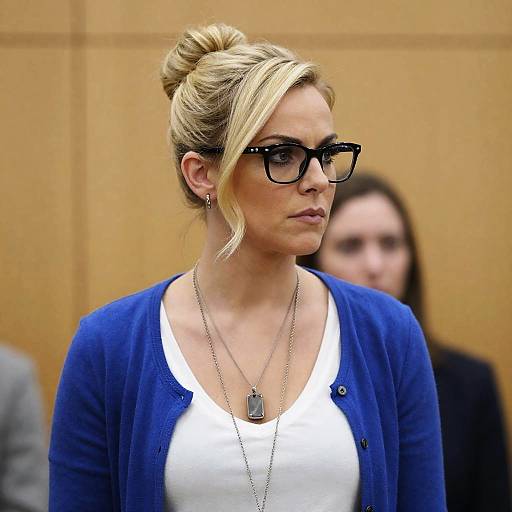 Portrait of a Thoughtful Blonde Woman