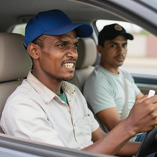 Intense Moment Inside a Car