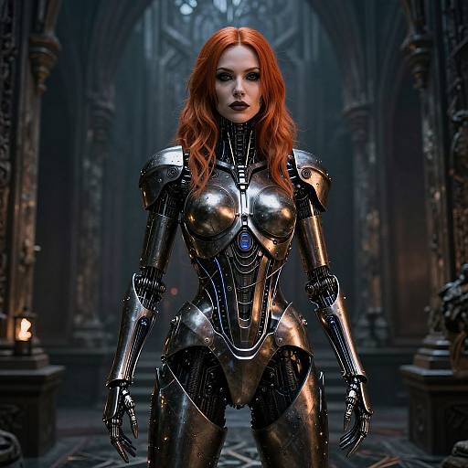 Cybernetic Woman in Gothic Futurism