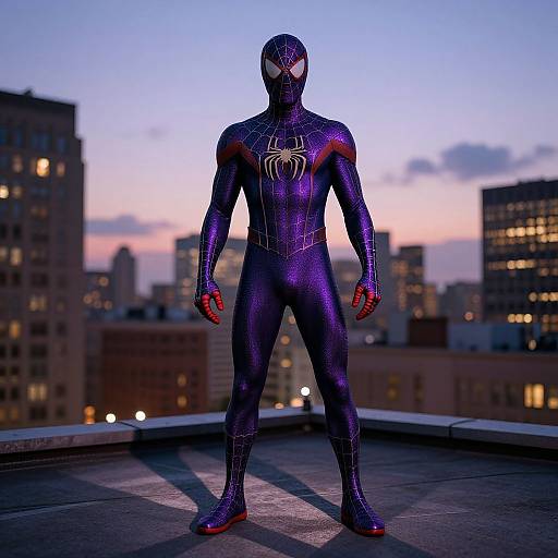 Purple Spider-Man Rooftop Hero