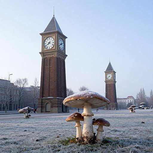 Surreal Clock Towers and Timeless Birds