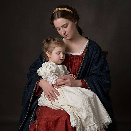 Mother and Child in Period Attire