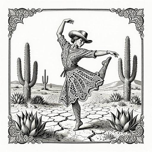 Veteran Desert Ranger in Ornate Ink