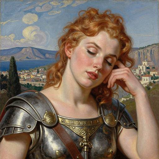 Portrait of Roman Woman Gladiator
