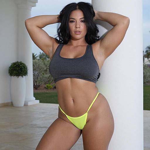 Curvy Woman Outdoors in Sportswear