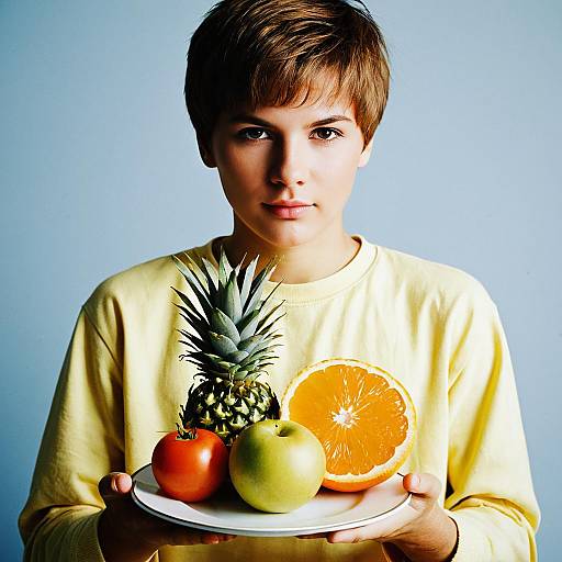 Realistic Food Portrait of a Boy