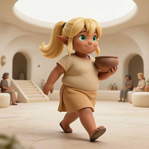 Cheerful Lapanya in Cavern Room