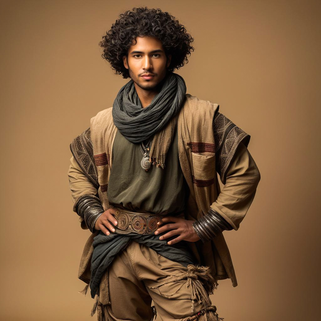 Determined Tuareg Traveler Portrait