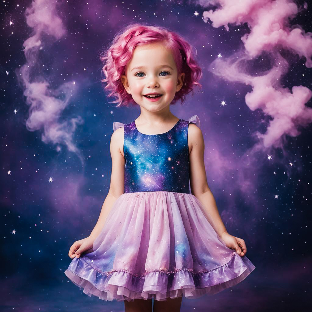 Whimsical Fantasy Photo Shoot of Joyful Girl