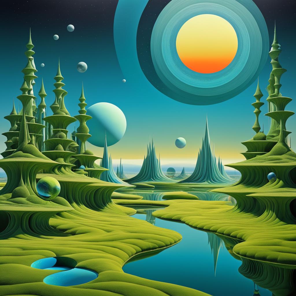 Surreal Landscape with Dreamlike Illusions