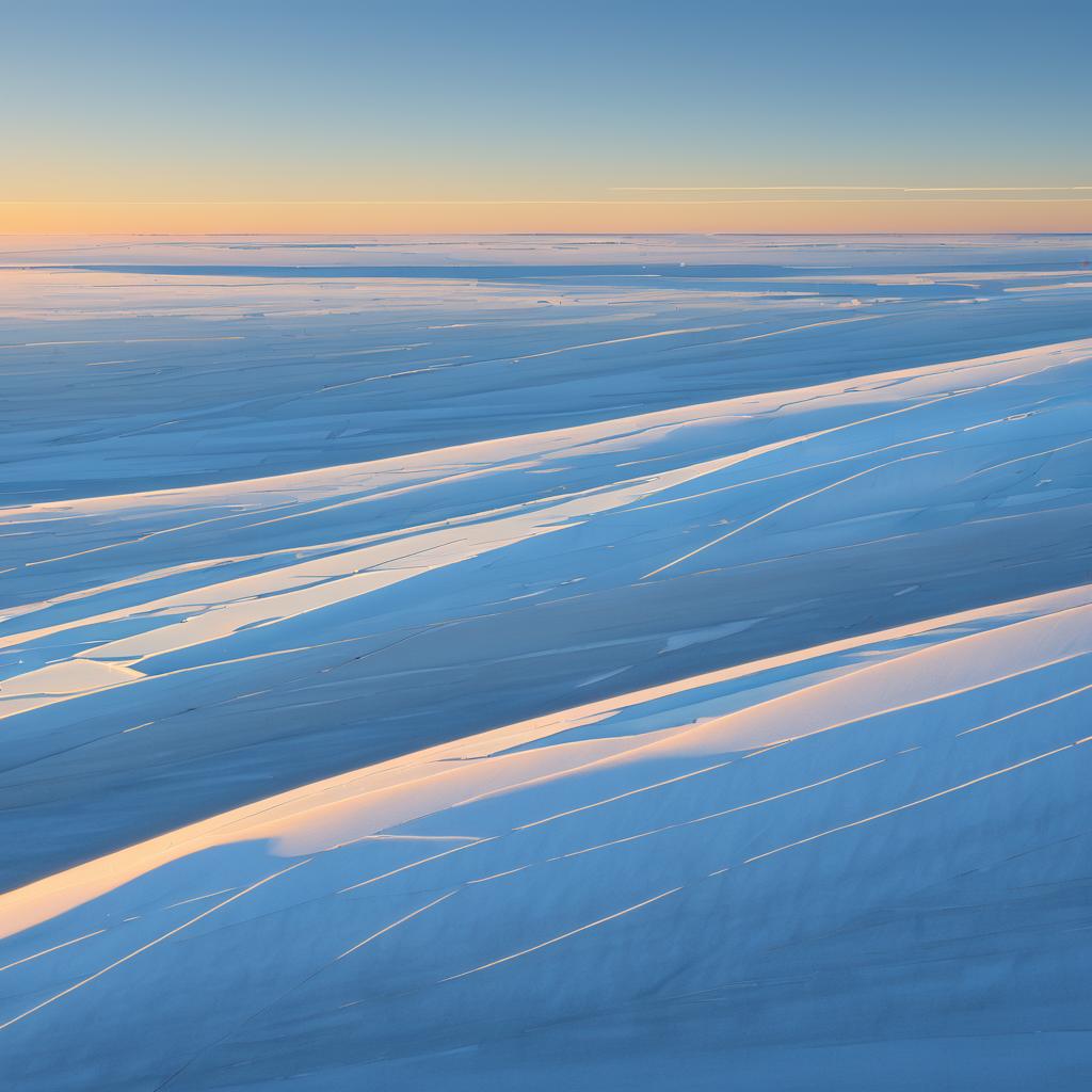 Abstract Tundra Oasis at Dawn