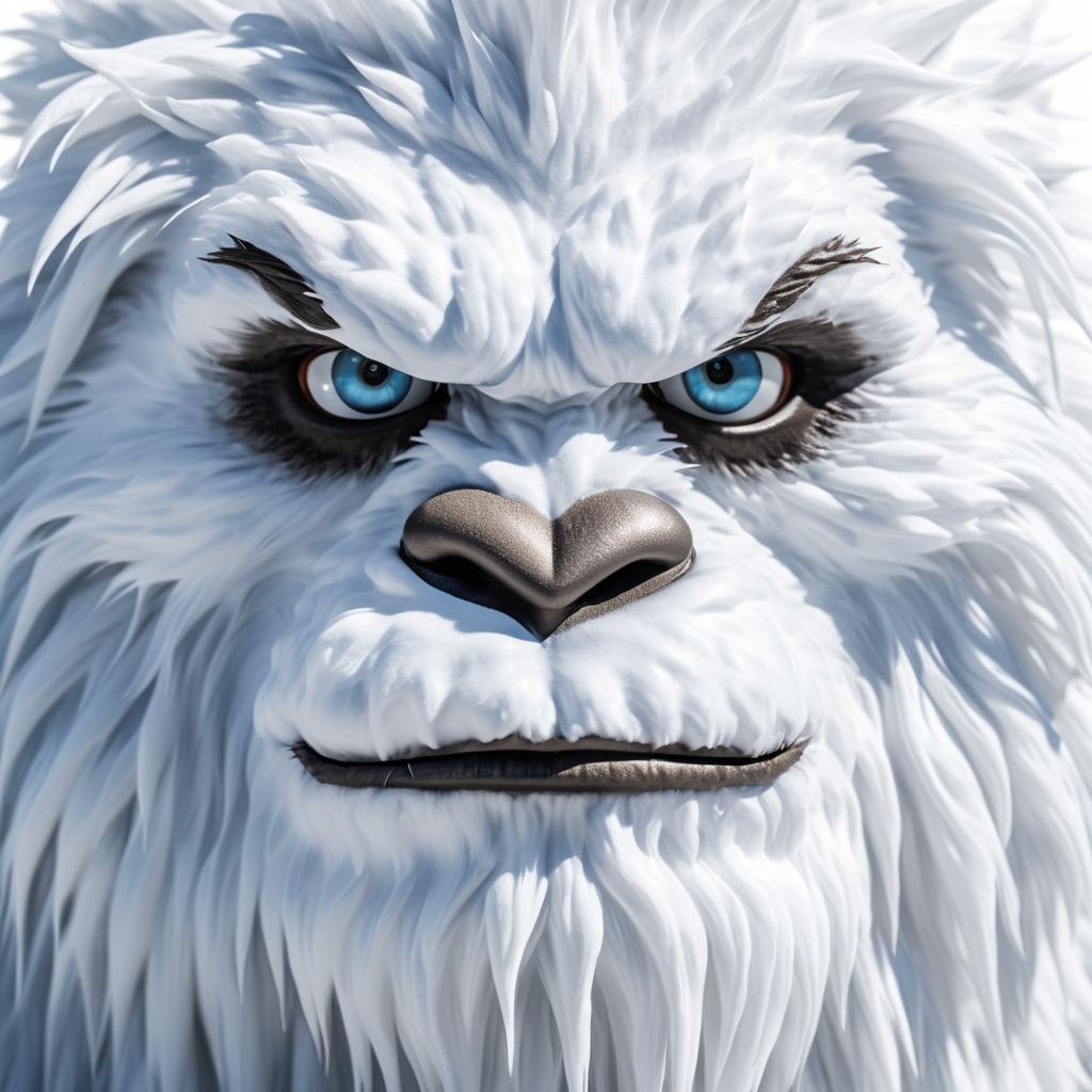 Sweaty Yeti in Hyperrealistic Detail