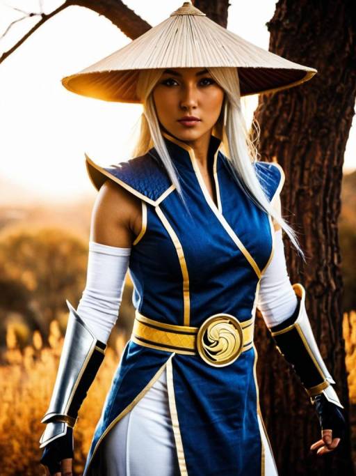 Realistic Woman Cosplaying as Raiden
