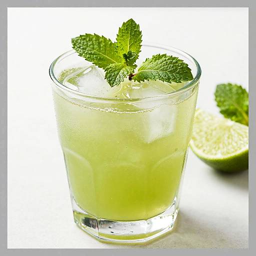 Refreshing Mint Lime Drink Photography
