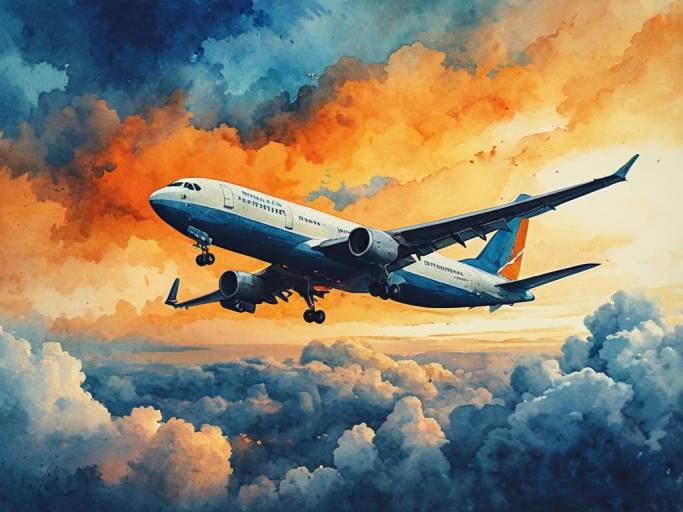 Stunning Digital Watercolor Sky Scene