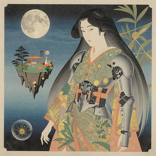 Ukiyo-e Art Deco Anime Alchemical Queen