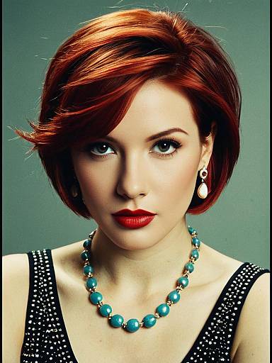 Realistic Two-Tone Short Hair Portrait