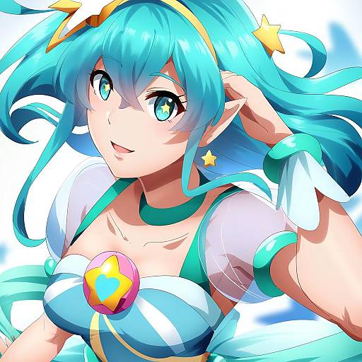 Illustration of Cure milky, precure in the style of Magukappu