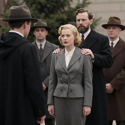 1930s Film Scene with Stylish Characters