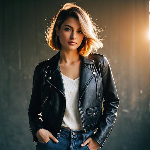 Fashion Model with Graduated Bob Hairstyle