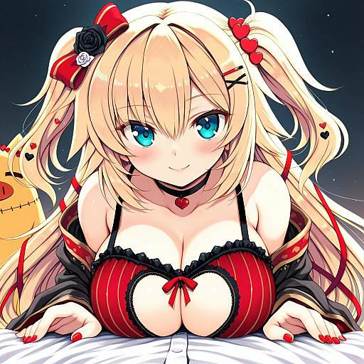 Illustration of Haaton (akai haato), hololive in the style of Sakaki (noi-gren)