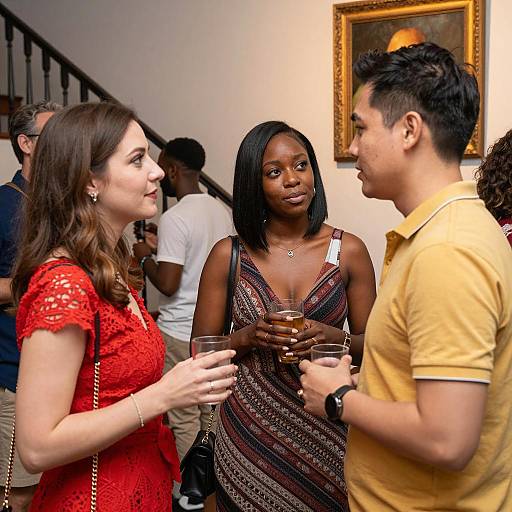 Vibrant Social Gathering with Diverse Friends