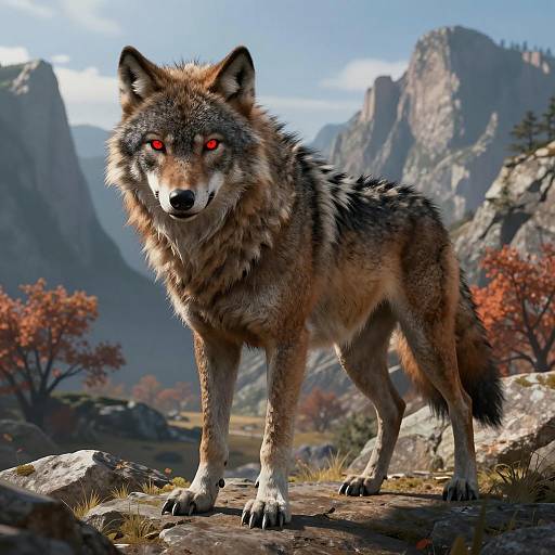 Feral Werewolf in Enchanted Landscape