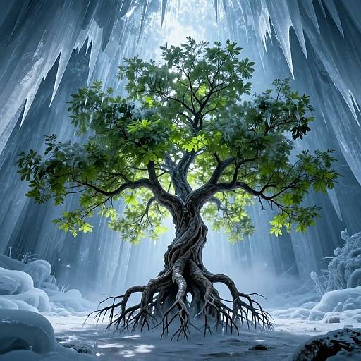 Inverted Tree with Radiant Roots