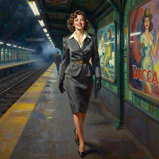 1940s Female Spy Pin-Up Portrait