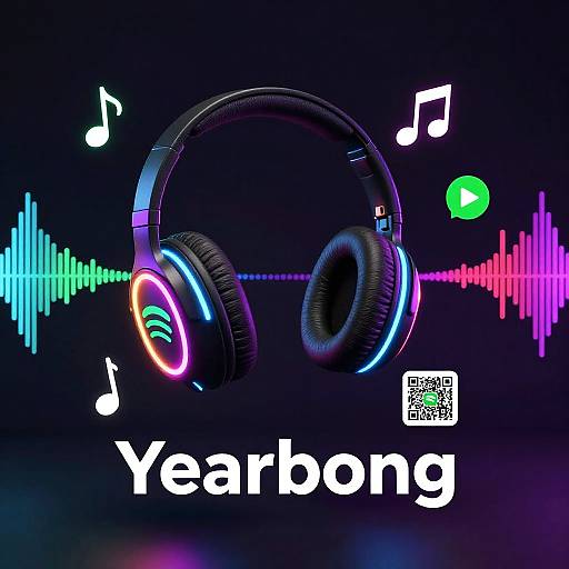 Neon Spotify Yearbook Cover Design