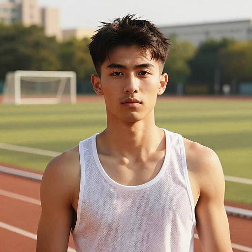 Textured Crop on Young Athlete