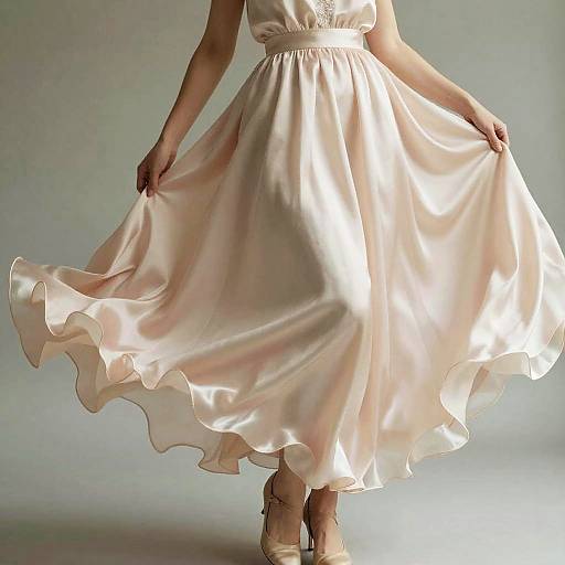 Elegant Vintage Skirt Lift Photoshoot