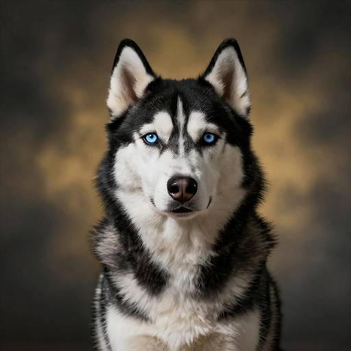 Regal Siberian Husky Portrait